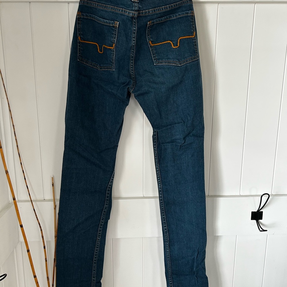 Kimes Ranch Dark Blue Ripped Skinny Jeans - Picture 6 of 7